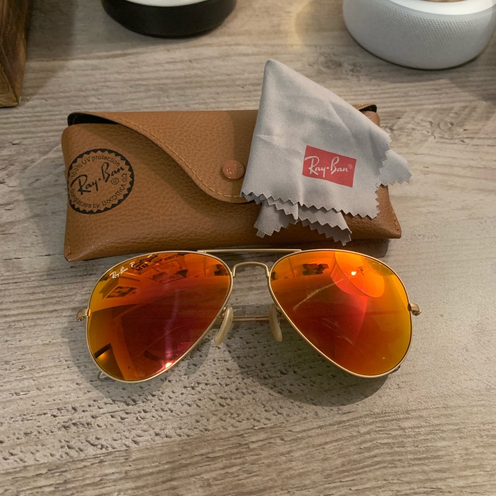 Polarized Ray Ban Flash Aviators
